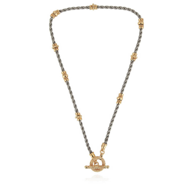 Gas Bijoux gargantilla seda cmarquise gris - Imagen 3