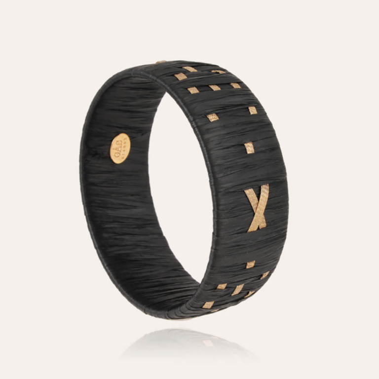 Gas Bijoux brazalete rafia negro - Imagen 2