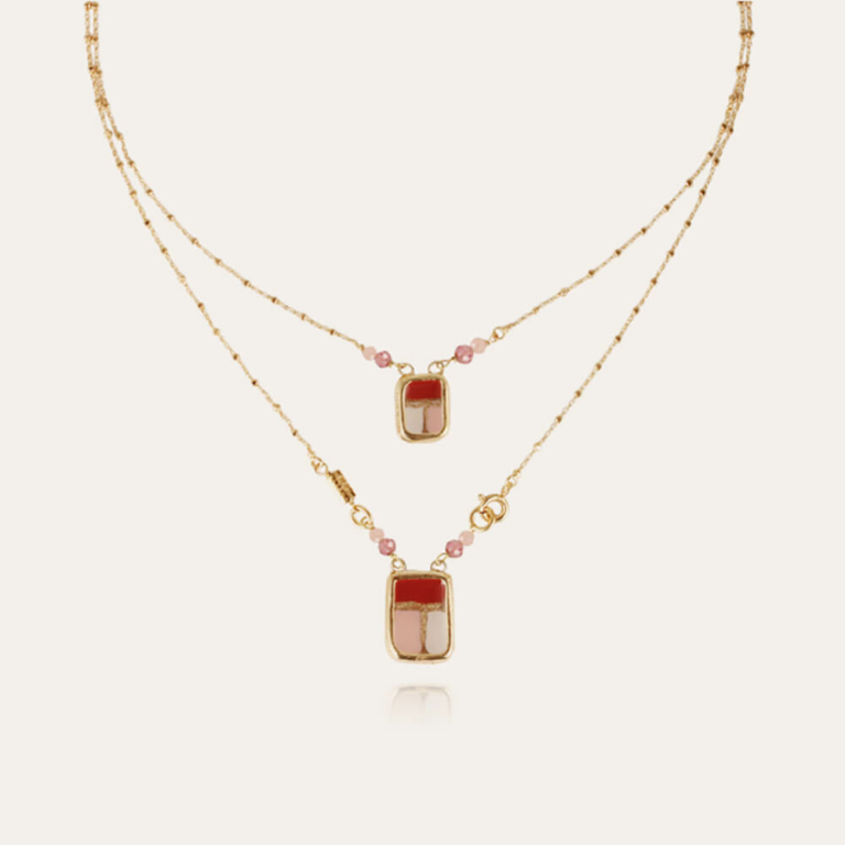Gas Bijoux collar Scapularie totem rojo - Imagen 2