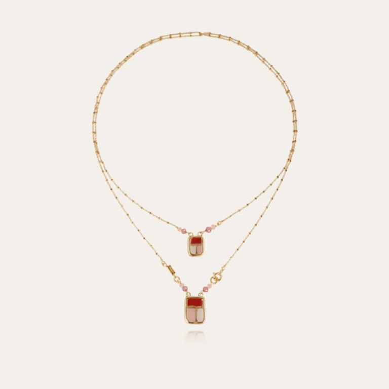 Gas Bijoux collar Scapularie totem rojo - Imagen 3