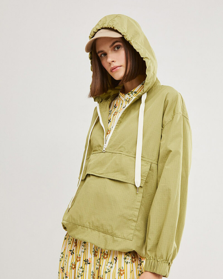 Otto d'Ame chaqueta verde con capucha