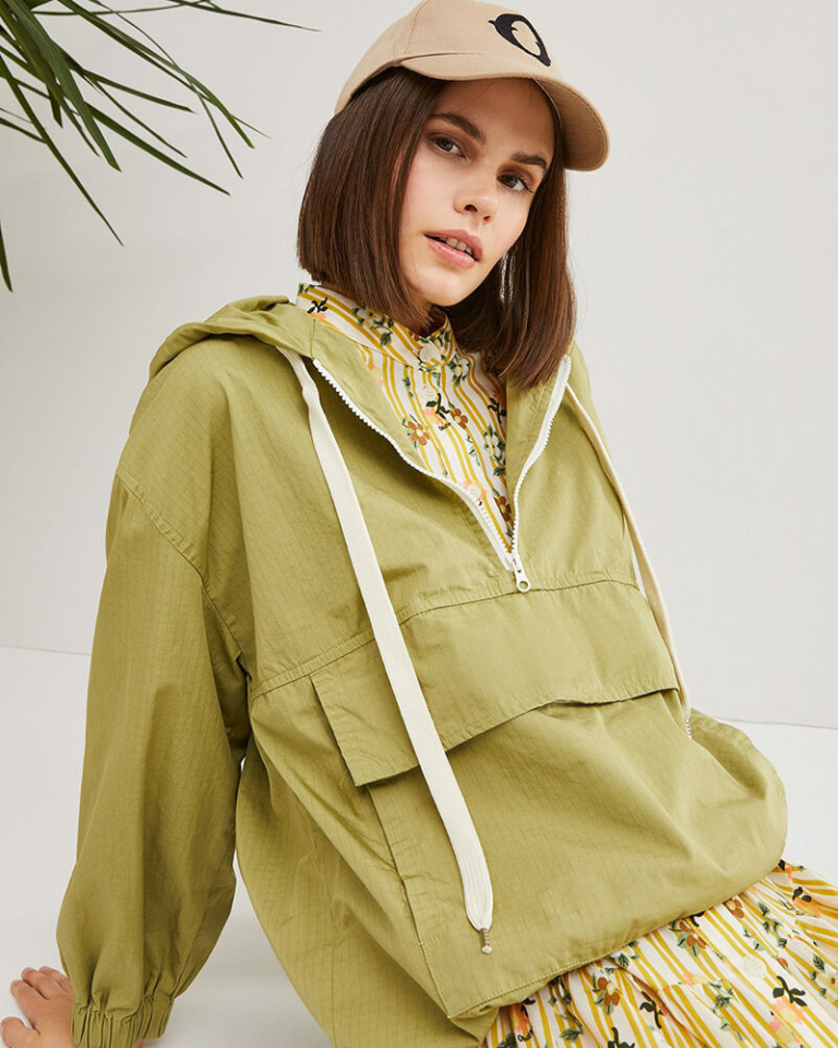 Otto d'Ame chaqueta verde con capucha - Imagen 2