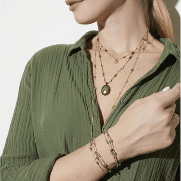 Pulsera hilo piedras semipreciosas