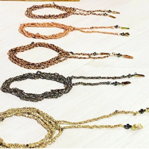 Pulsera de vueltas gold black