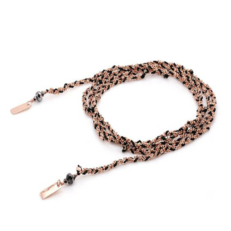 Pulsera de vuletas pink gold black