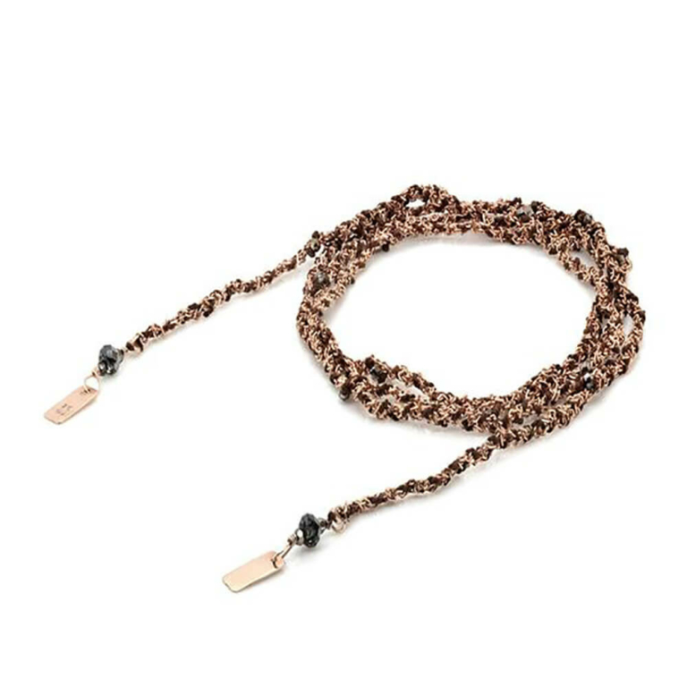 Pulsera vueltas pink gold brown - Imagen 2