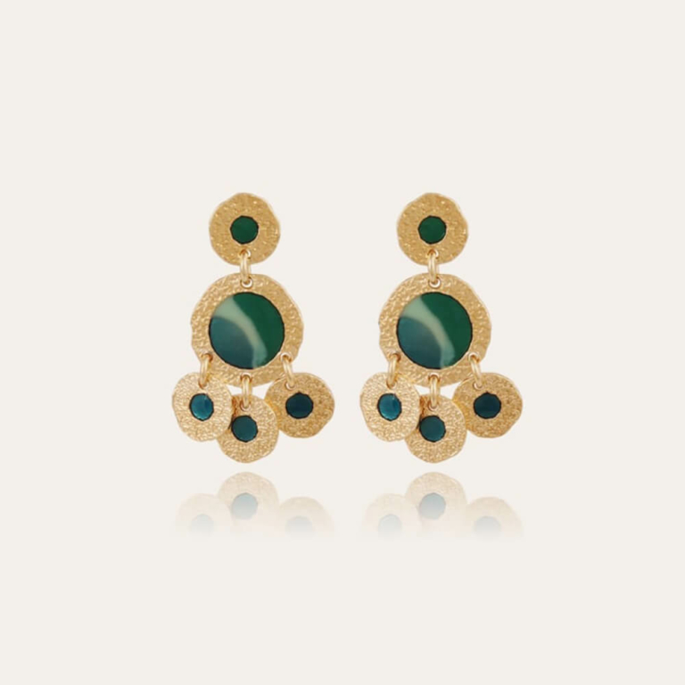 Gas bijoux pendientes illusión verde