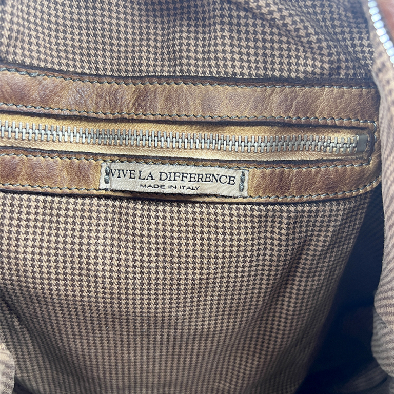 Vive la difference bolso de piel caramelo - Imagen 4