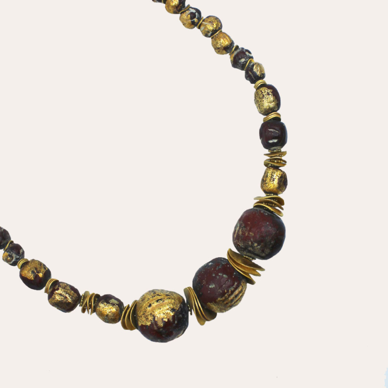 Gargantilla con bolas de bronce afgana - Imagen 3