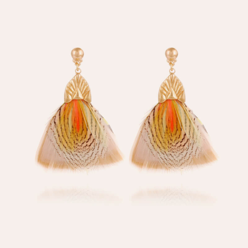 pendientes-plumette-naranjas-oro
