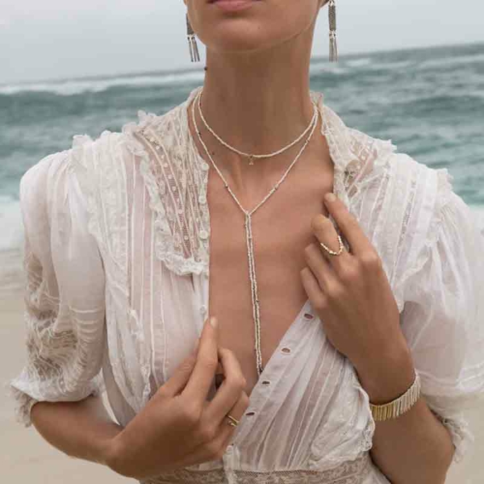 Gargantilla/pulsera Silver blanco