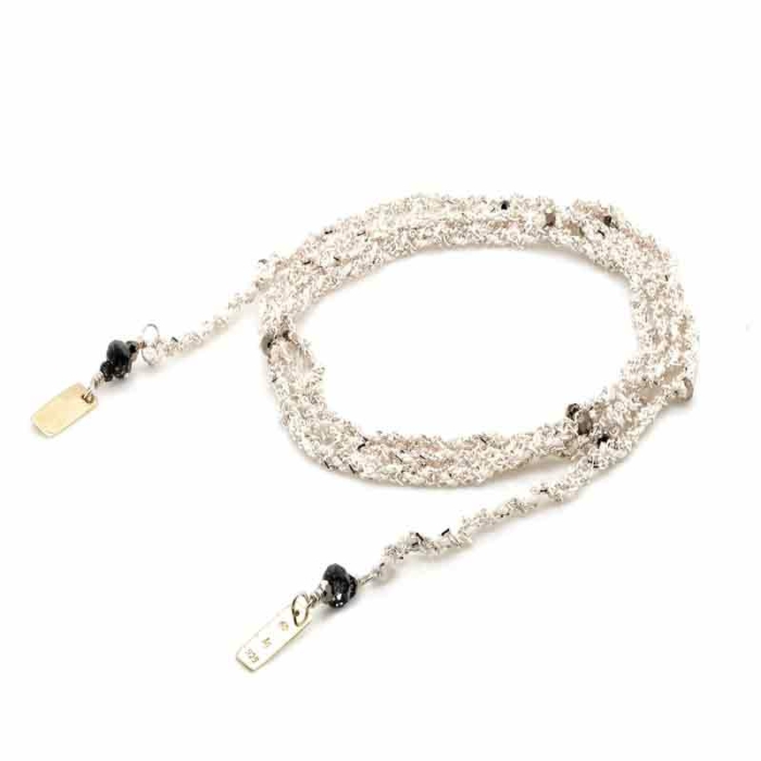 Gargantilla/pulsera Silver blanco - Imagen 2