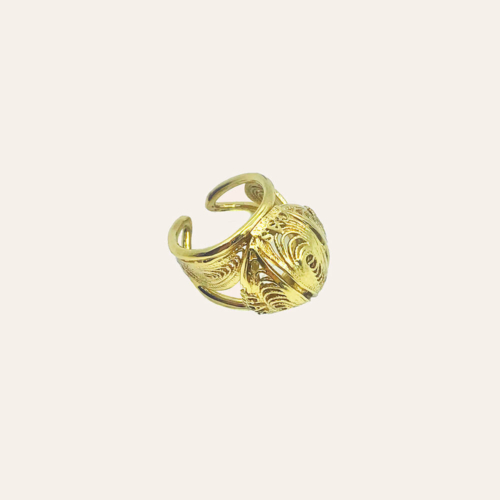 gas bijoux anillo pelota oro lateral
