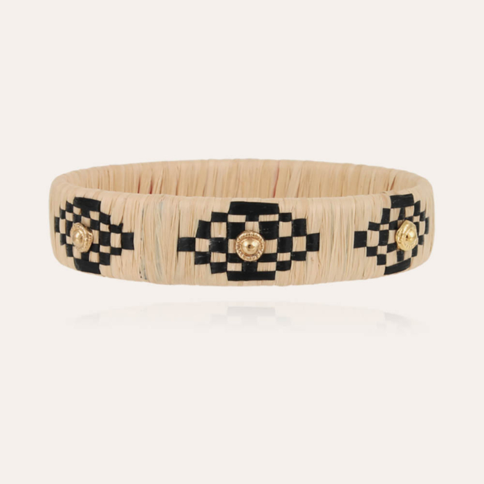 Gas Bijoux brazalete rafia medio crudo