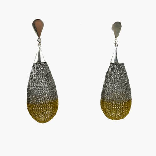 Soninke pendientes gota bajo oro 13652