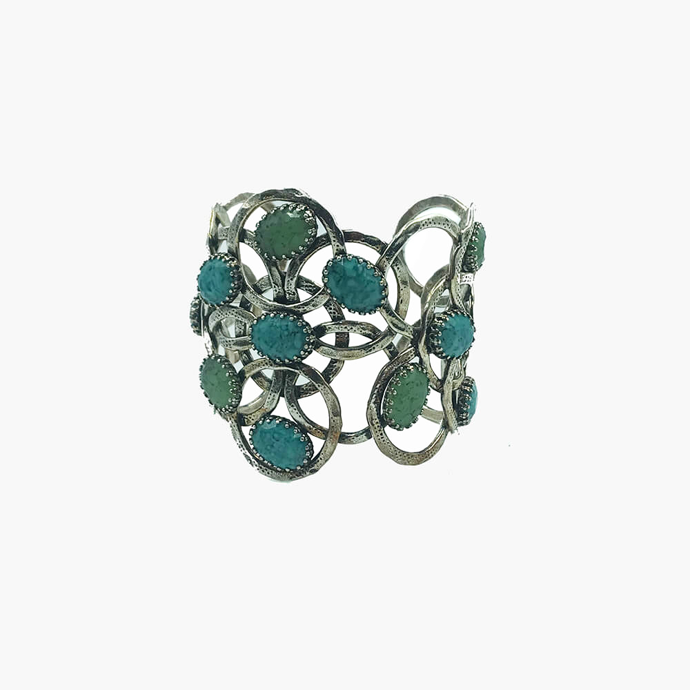 Brazalete Gas Bijoux piedras verdes1512