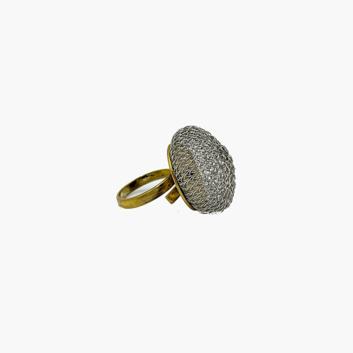 Soninke anillo domo pequeño plata 13654