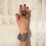 Soninke anillo domo grande cobre y oro 13653