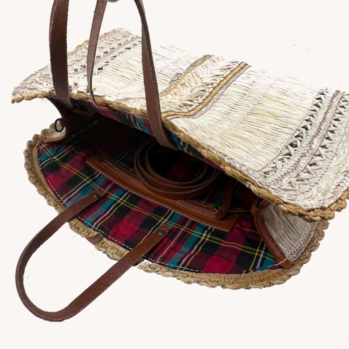 Bolso rafia Crema - Imagen 3