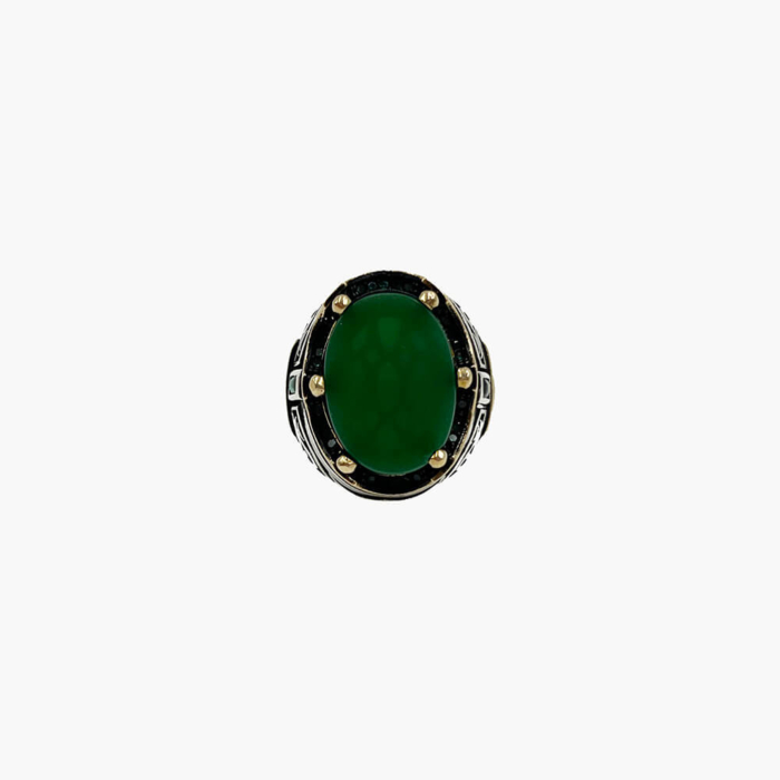 anillo turco verde jade 13857