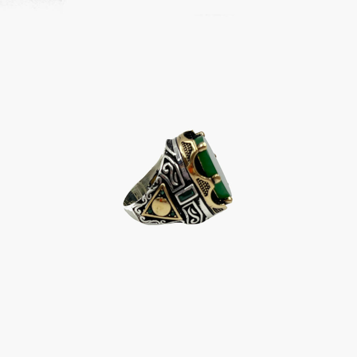 anillo turco verde jade 13857