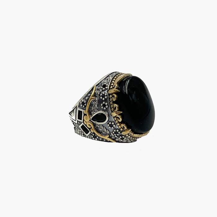 Anillo Onix negro pulido - Imagen 2