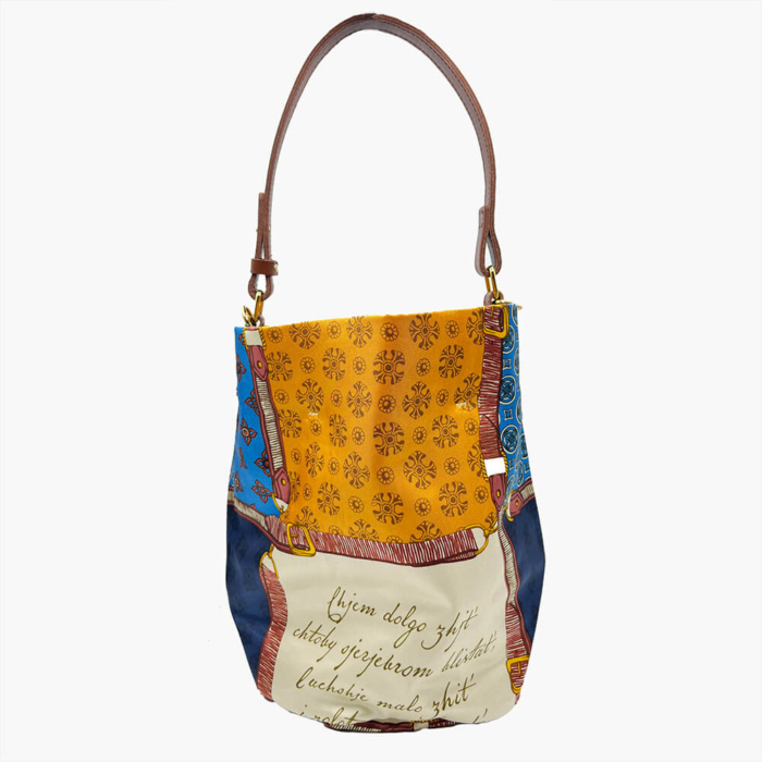 Bolso seda y piel manipuri