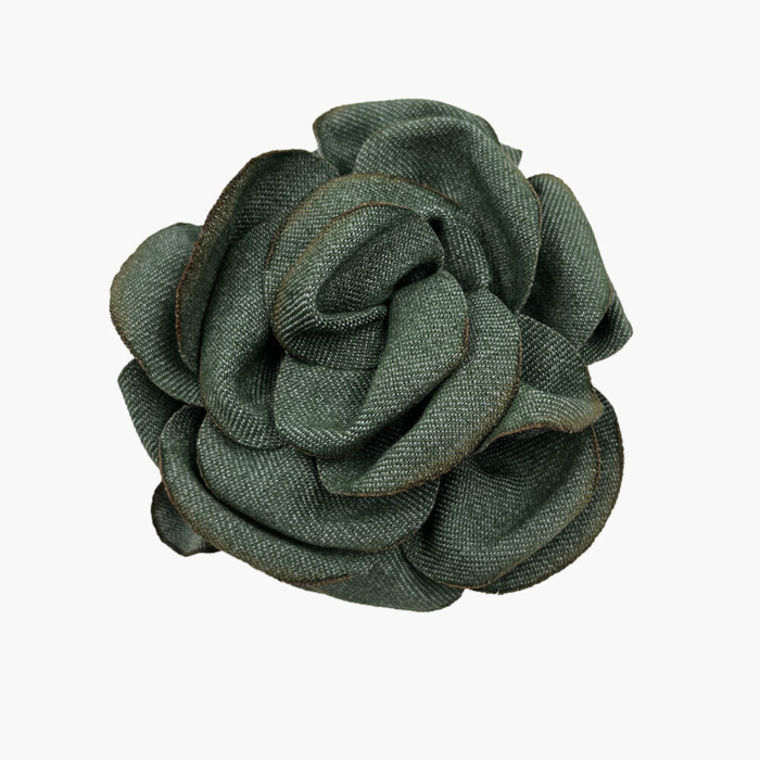 Pinza de pelo doble Flor Verde Tejano - Imagen 3