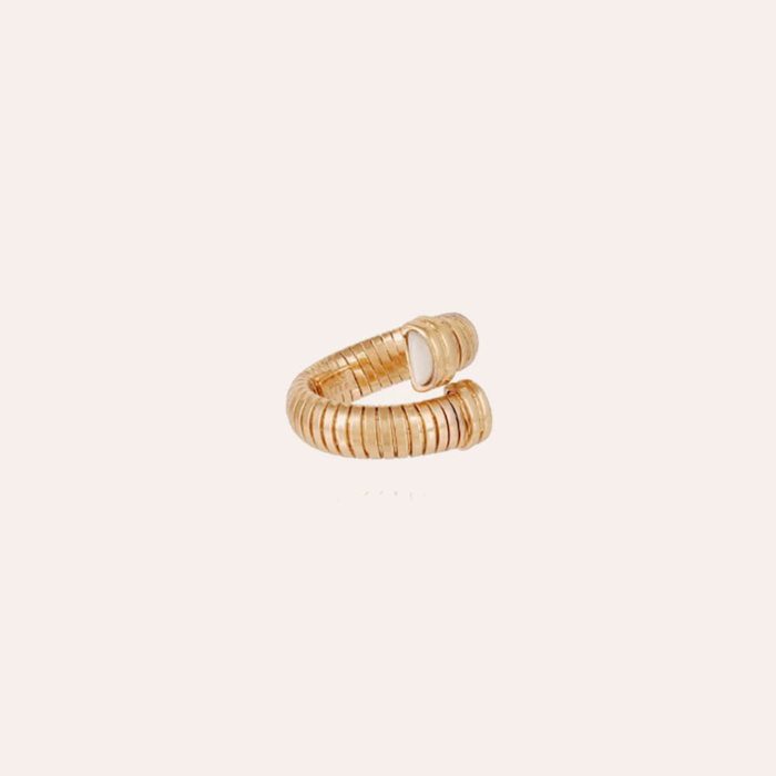 Gas Bijoux Anillo Antigona oro Nacar Blanco - Imagen 5