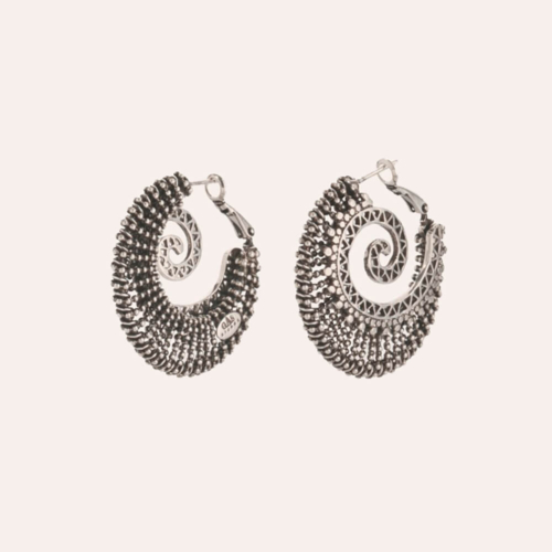 PENDIENTES IZZIA PLATA OXIDADA 1
