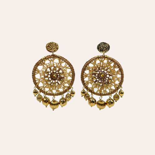 Gas Bijoux pendientes atrapasueños camel