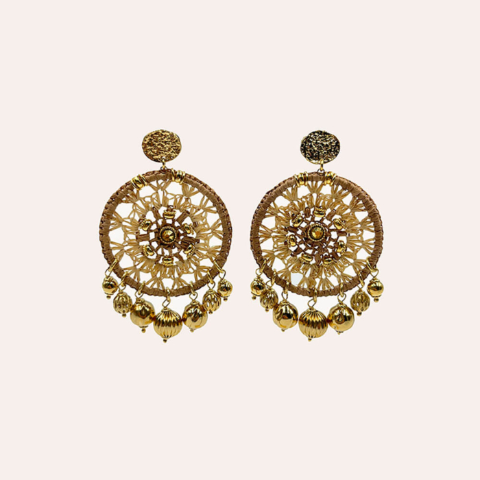 Gas Bijoux pendientes atrapasueños camel