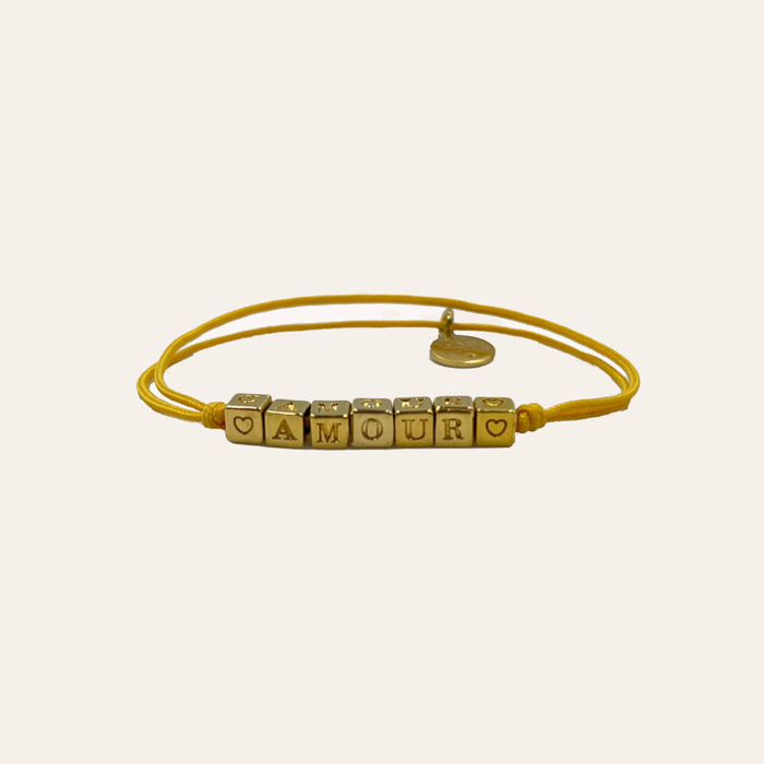 pulsera amour amarilla