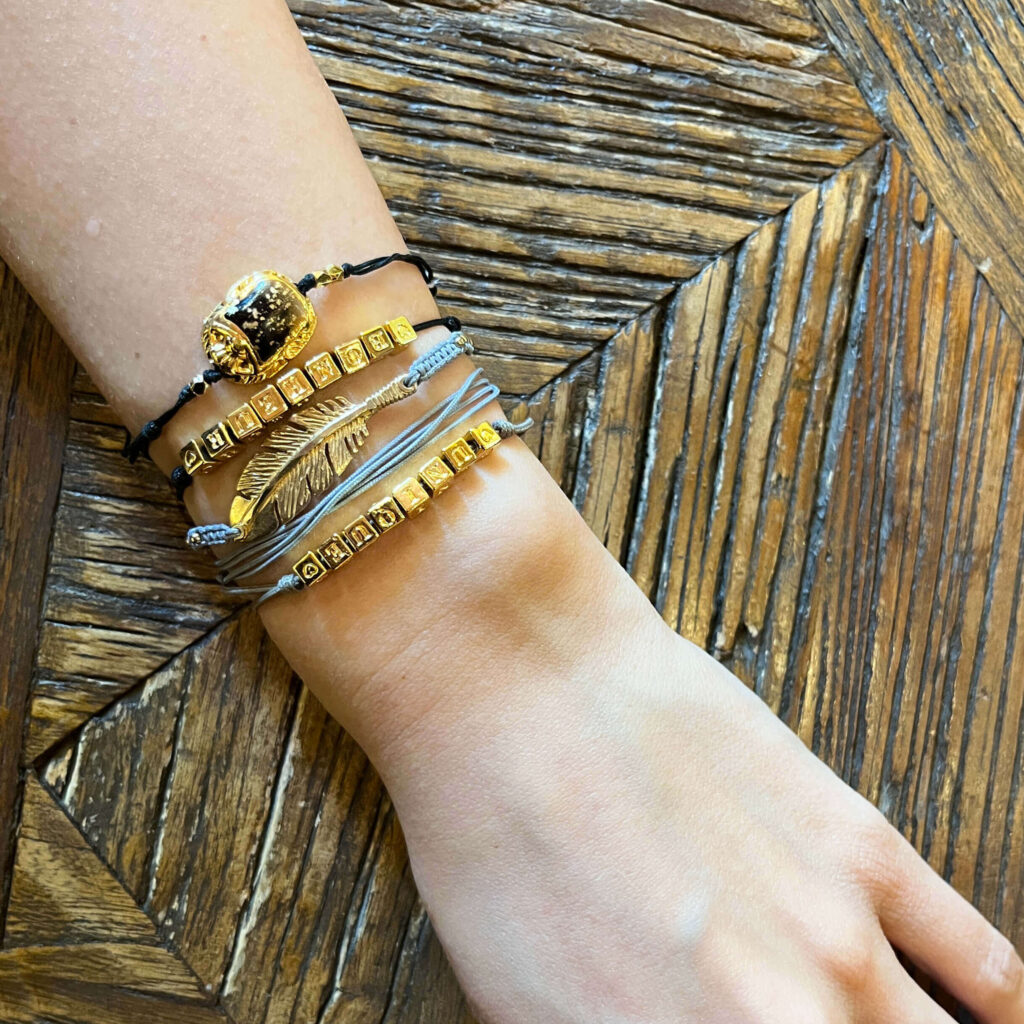 Gas Bijoux pulsera Bonheur negro