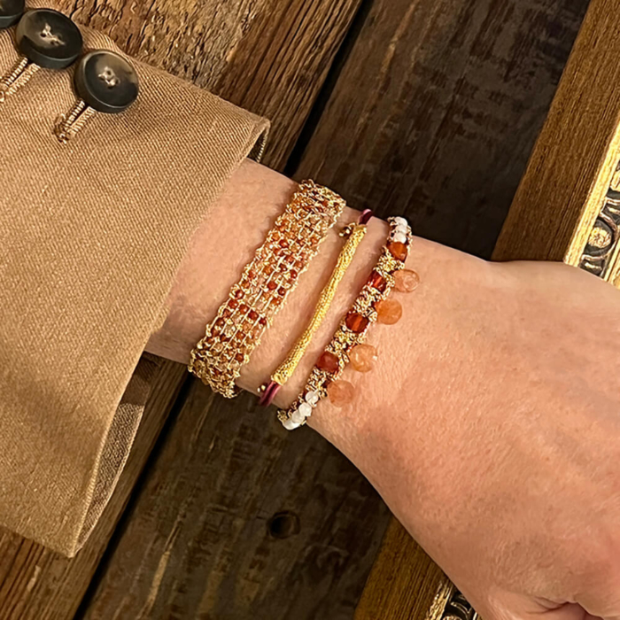 Pulsera Jaipur Agata Arancio