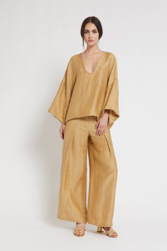 Ottod’Ame Pantalón Satin Gold - Imagen 7