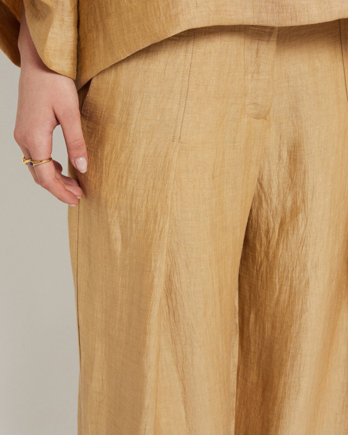Ottod’Ame Pantalón Satin Gold - Imagen 3