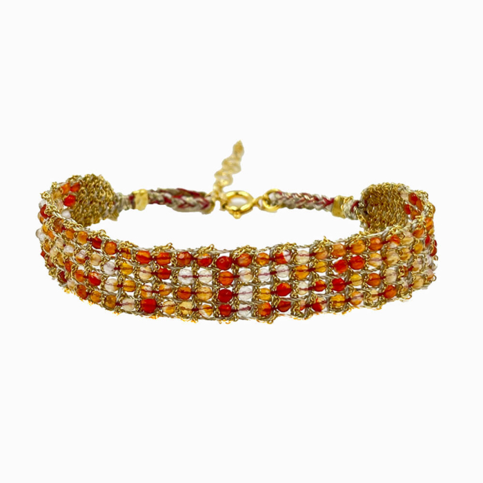 Pulsera Jaipur Agata Arancio