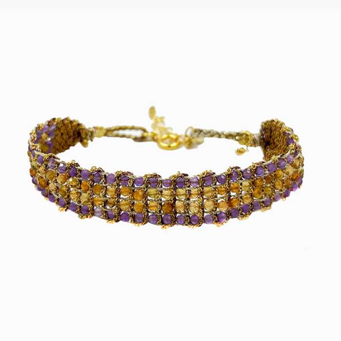 Pulsera Jaipur Amatista y Turmalina