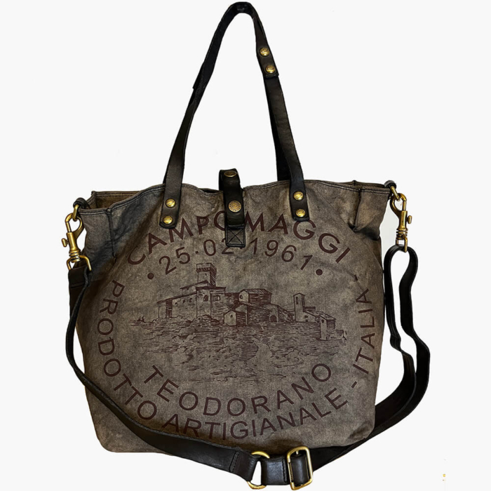 Campomaggi Bolso Shopping Genziana Gris