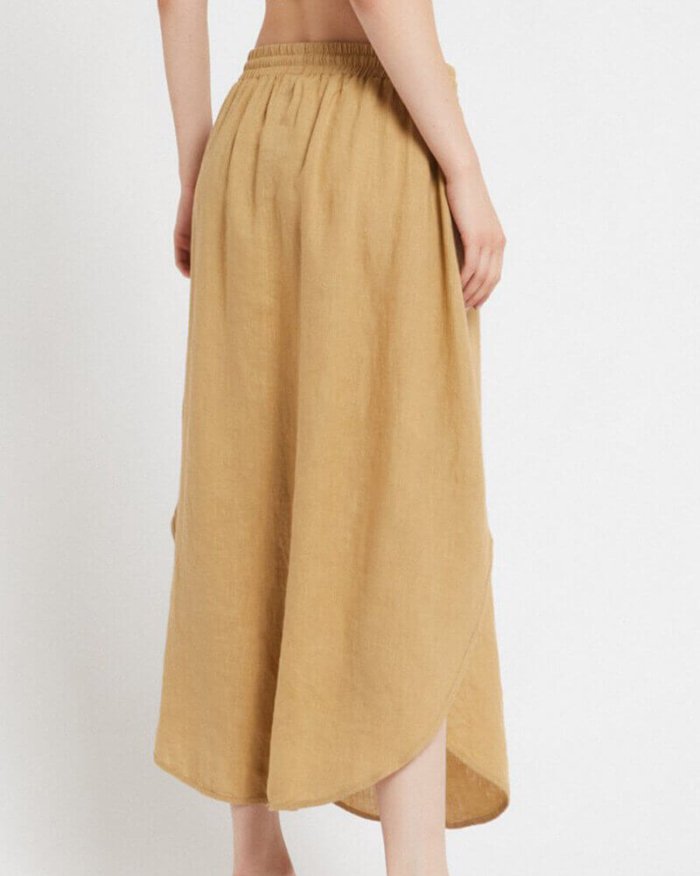 Ottod’Ame Falda Camel - Imagen 3