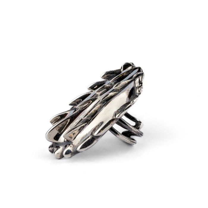 Elena Estaun Anillo Tortuga Plata XL - Imagen 2