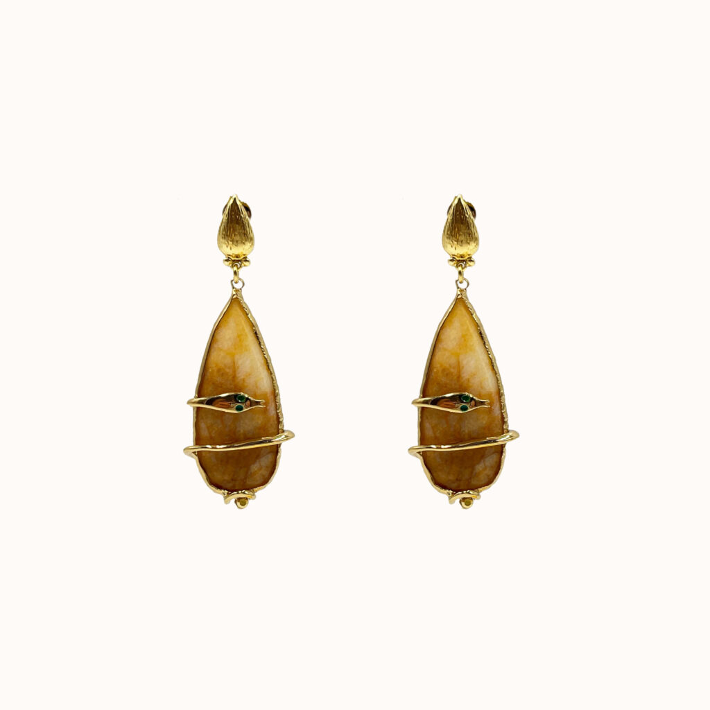 Gas Bijoux Pendientes Serti Cage