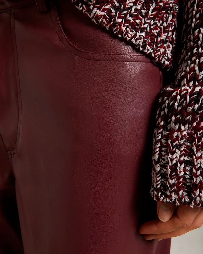 Ottod’Ame Pantalón Rouge Noir Burdeos - Imagen 4