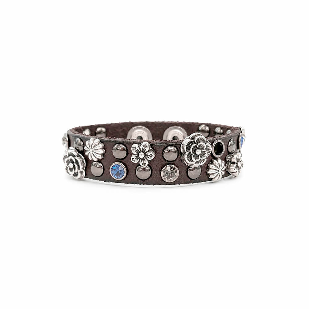 Campomaggi Brazalete Flor Chocolate