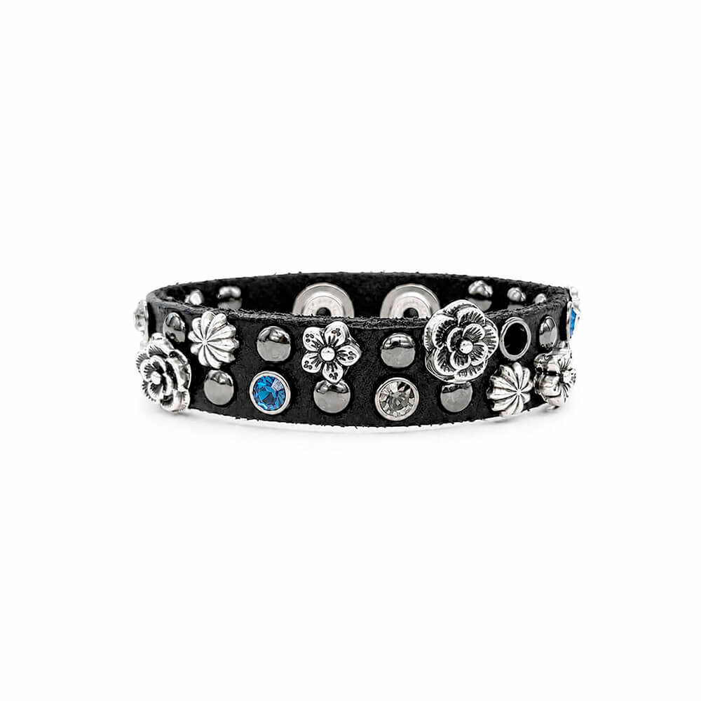 Campomaggi Brazalete Flor Negro