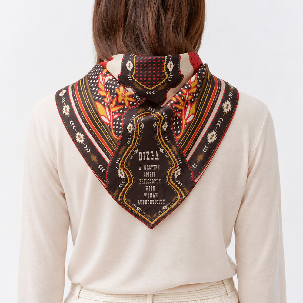 Diega Fular Fareo Western Dark Seda