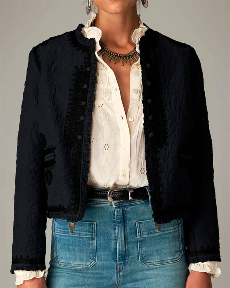 Maison Hotel Chaqueta Paco de Viscosa con Ribete Bordado