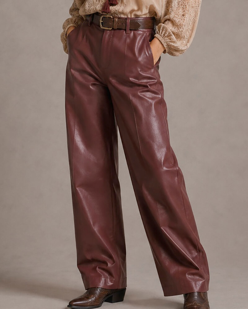 Ottod’Ame Pantalón Rouge Noir Burdeos