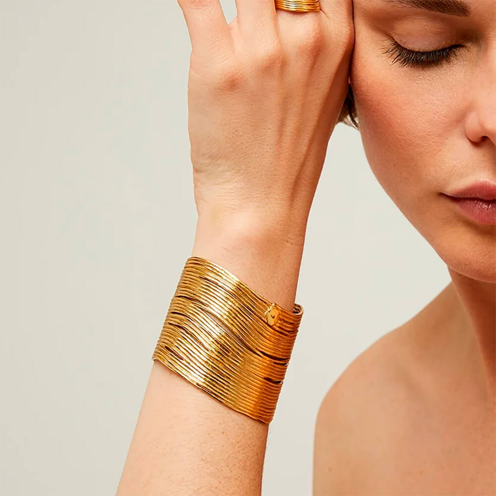 Gas Bijoux Brazalete Wave Oro